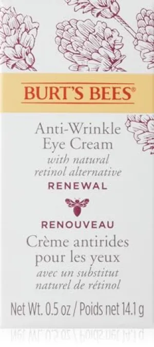 Burt's Bees® Eye Cream, Renewal Anti-Wrinkle Eye Cream with Bakuchiol Natural Retinol Alternative, 14.1 g