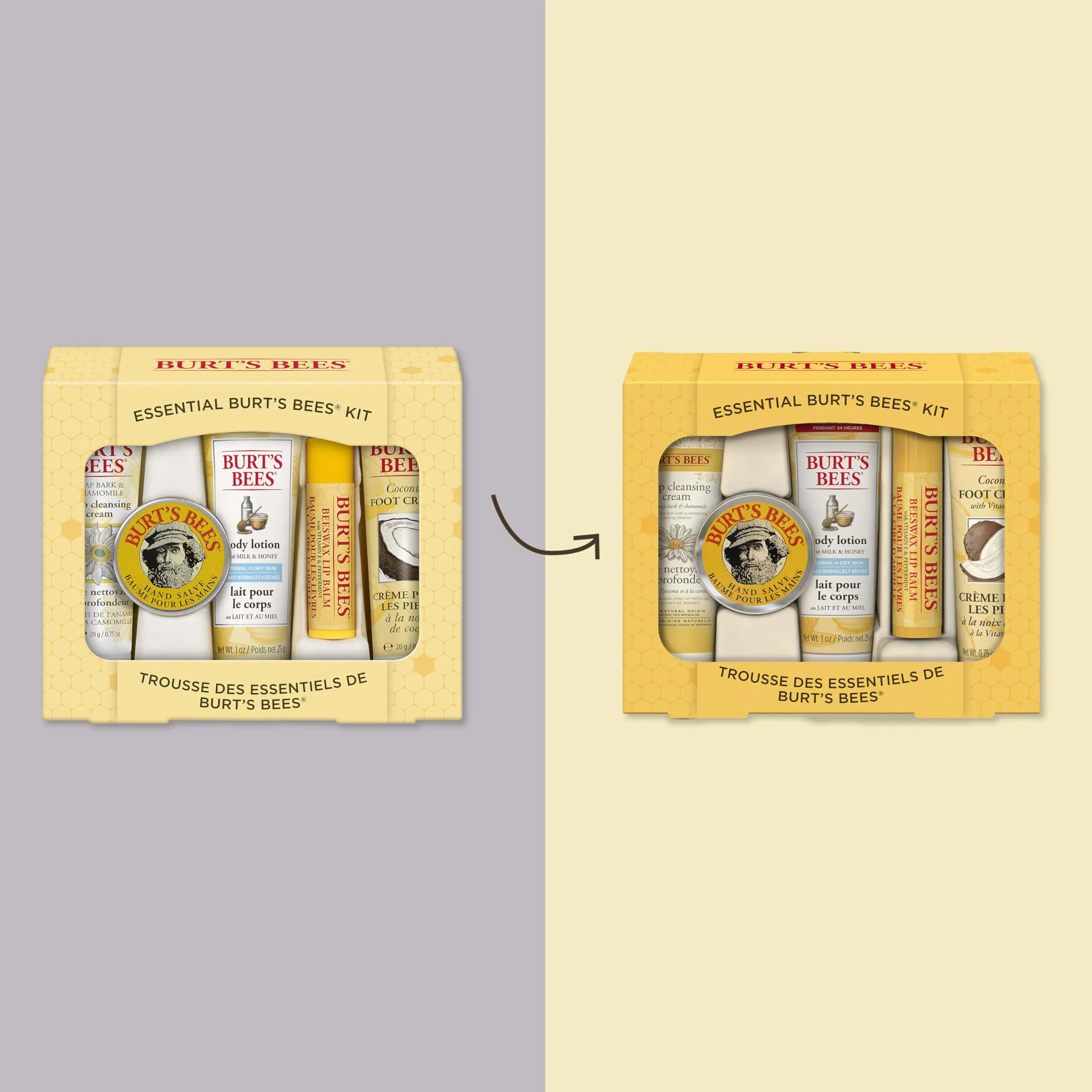 Burt's Bees Gifts Ideas - Essential Everyday Beauty Set, 5 Travel Size Products - Deep Cleansing Cream, Hand Salve, Body Lotion, Foot Cream and Lip Balm