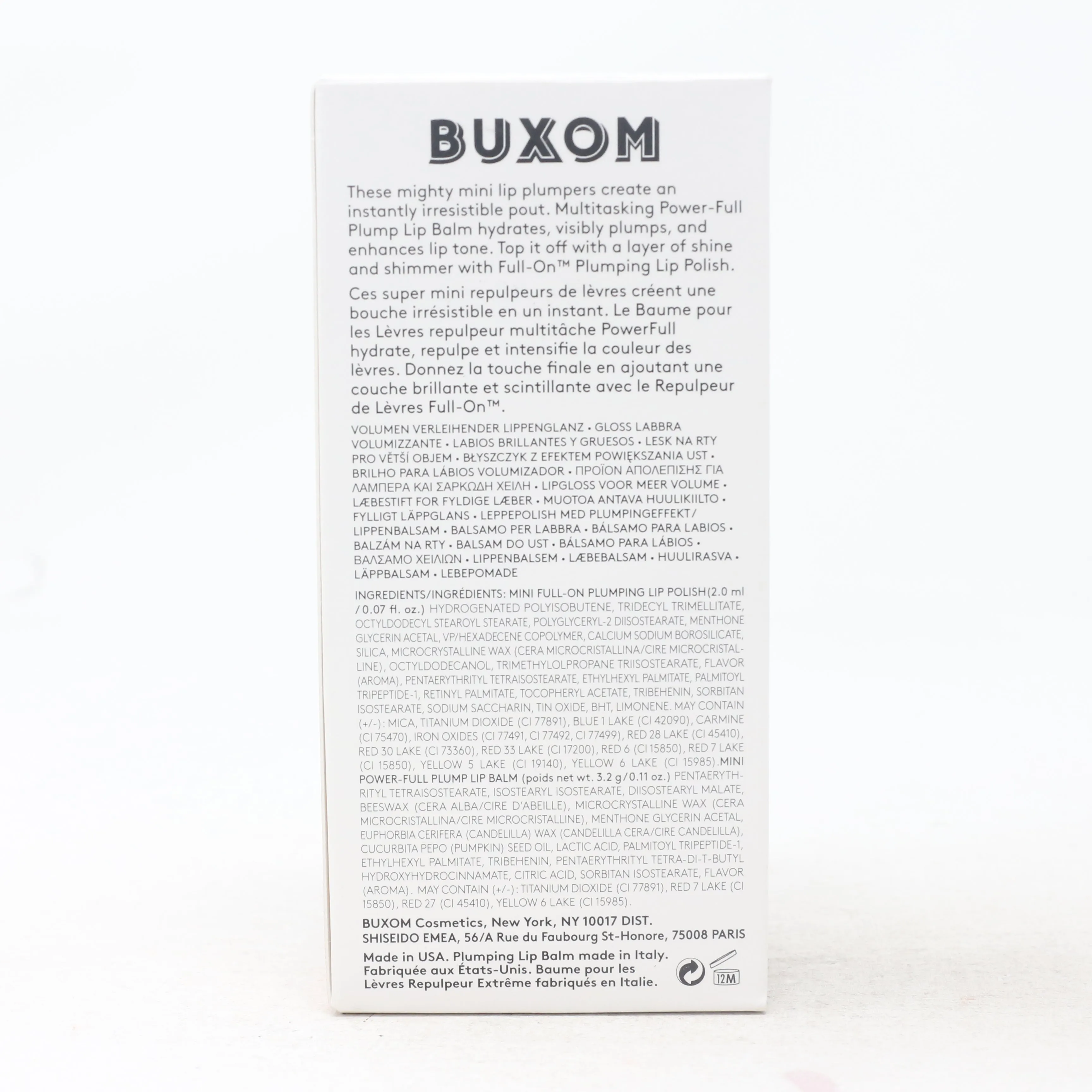 Buxom Full Force Flirt Mini Plump & Pout Duo  / New With Box