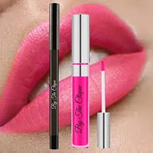 By The Clique Premium Long Lasting Lip Kit | Bright Pink Lipstick and Liner Set | Such A Doll