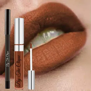 By The Clique Premium matte Lip Kit | Brown Nude Lipstick and Liner Set | Mocha Latte