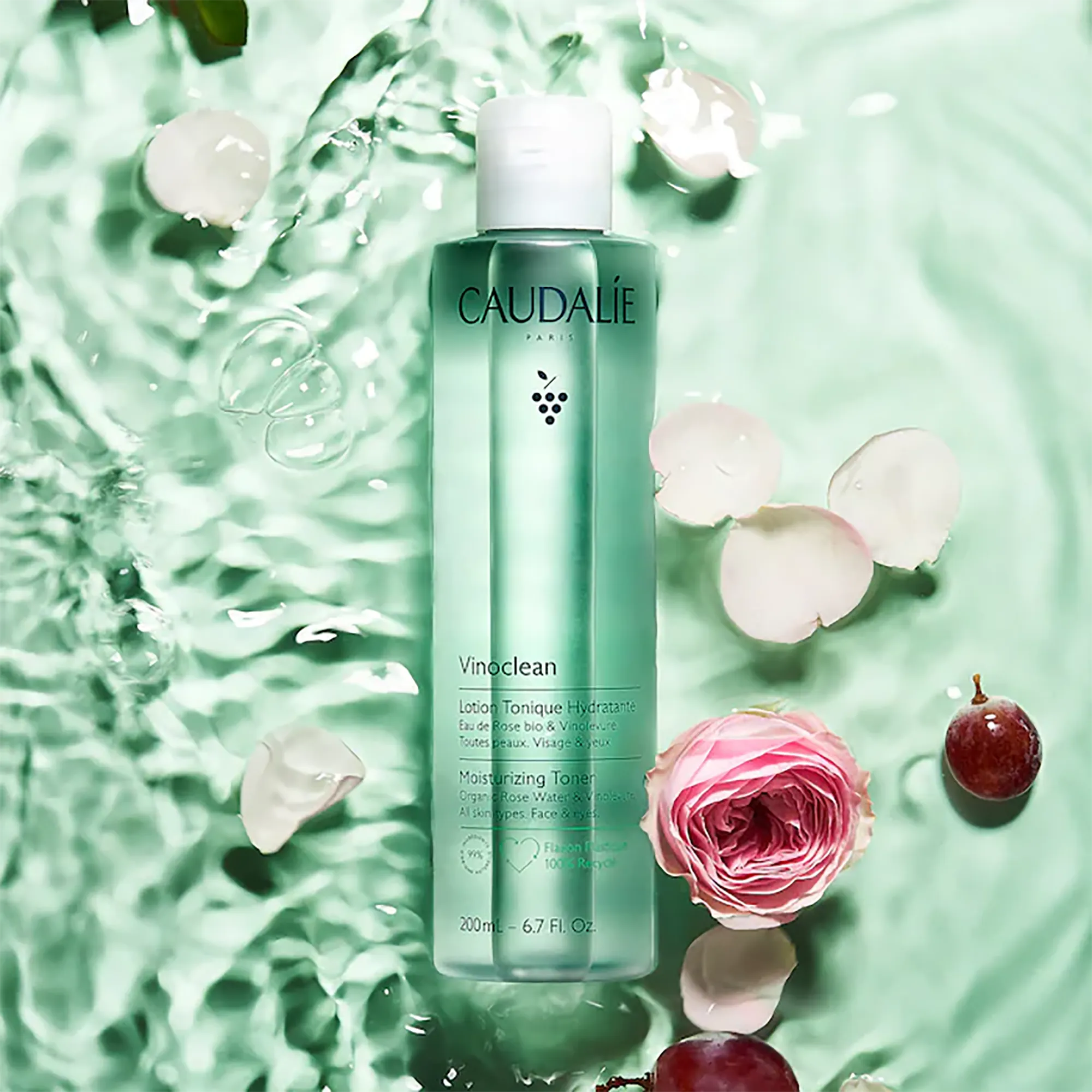 Caudalie Vinoclean Moisturizing Toner with Rose Water