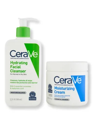 CeraVe Hydrating Cleanser 12 oz & Moisturizing Cream 16 oz