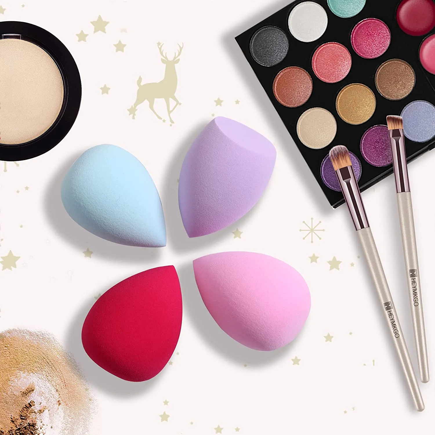 Champion-10pcs Makeup Brush Sets with Makeup Sponge