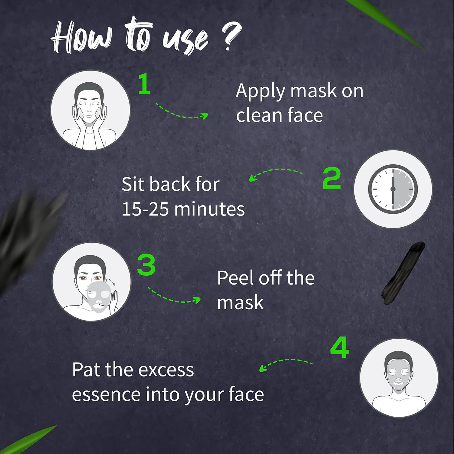 Charcoal & Coffee Face Serum Sheet Mask With Coffee & Mint (Net Qty- 20g)