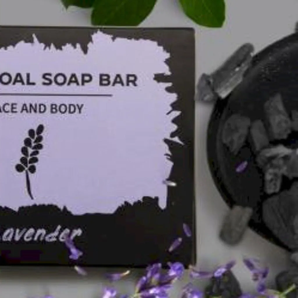 Charcoal Soap with Pure Essential Oils Argan oil Hempseed Oil and Shea Butter.