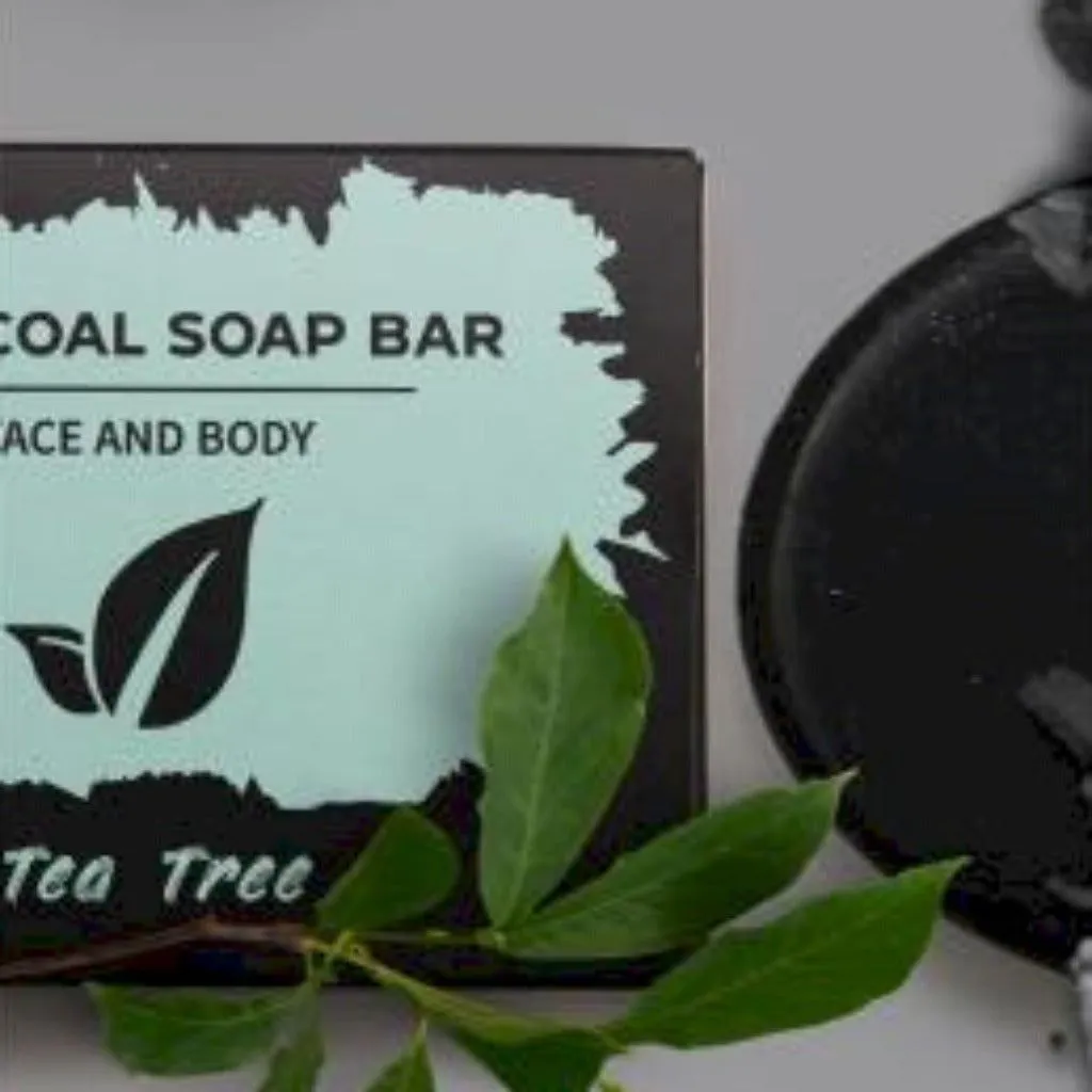 Charcoal Soap with Pure Essential Oils Argan oil Hempseed Oil and Shea Butter.