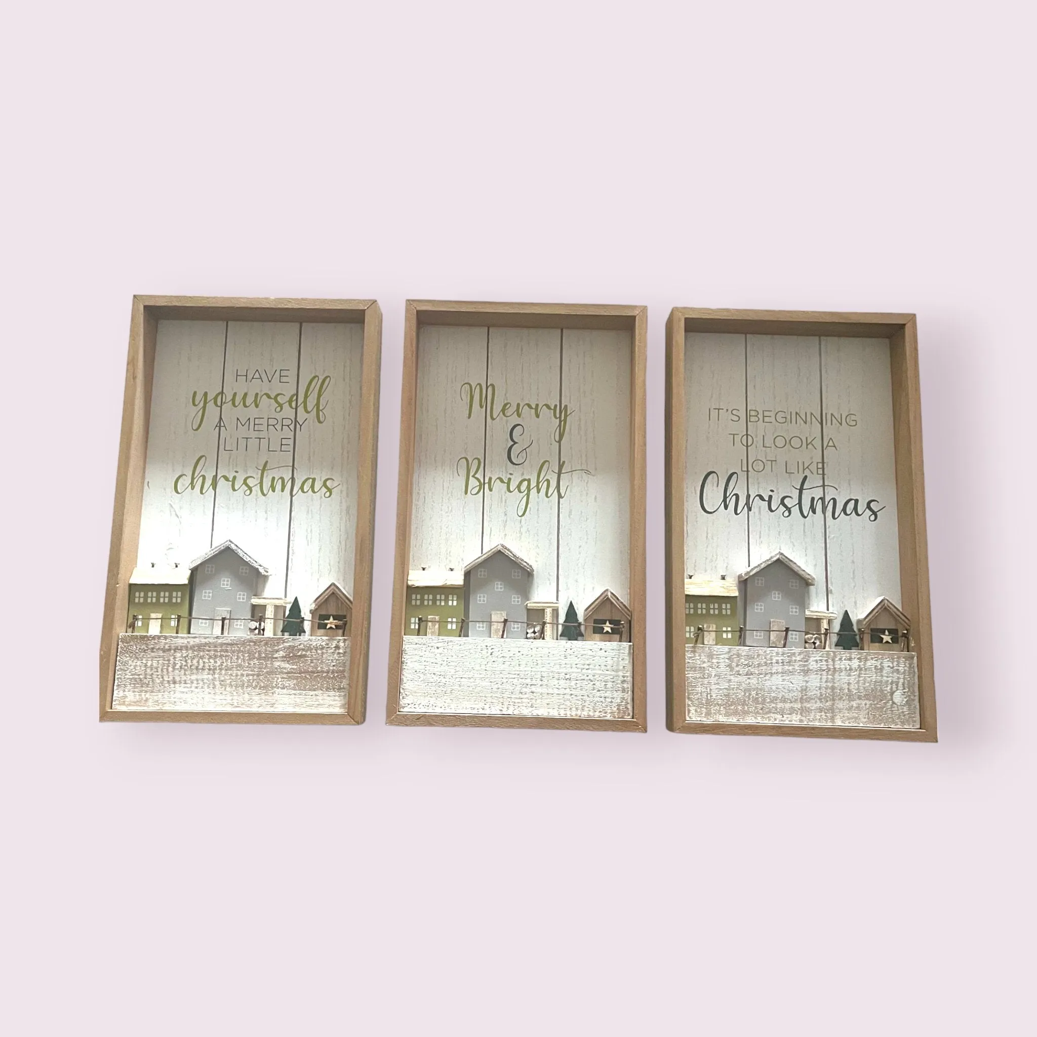 Christmas Decorative Hanging Sign - Set of 3