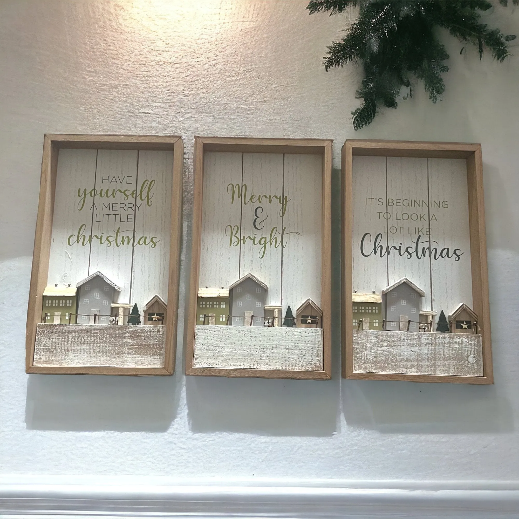 Christmas Decorative Hanging Sign - Set of 3