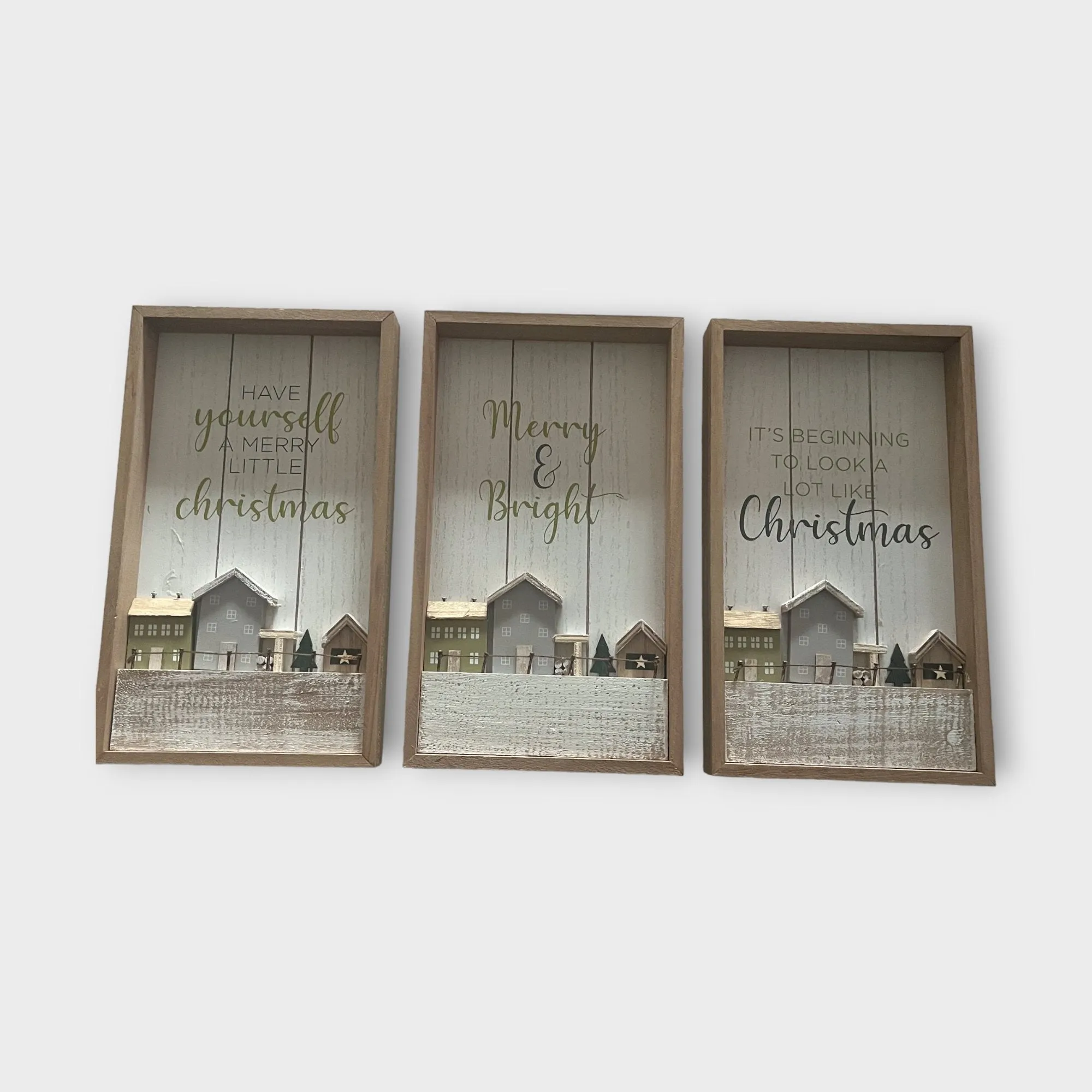 Christmas Decorative Hanging Sign - Set of 3