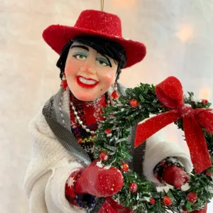 Christmas Shopper Hanging ornament - Love to shop - Shopaholic christmas ornament -Trophy Wife Shopping - Handmade Christmas