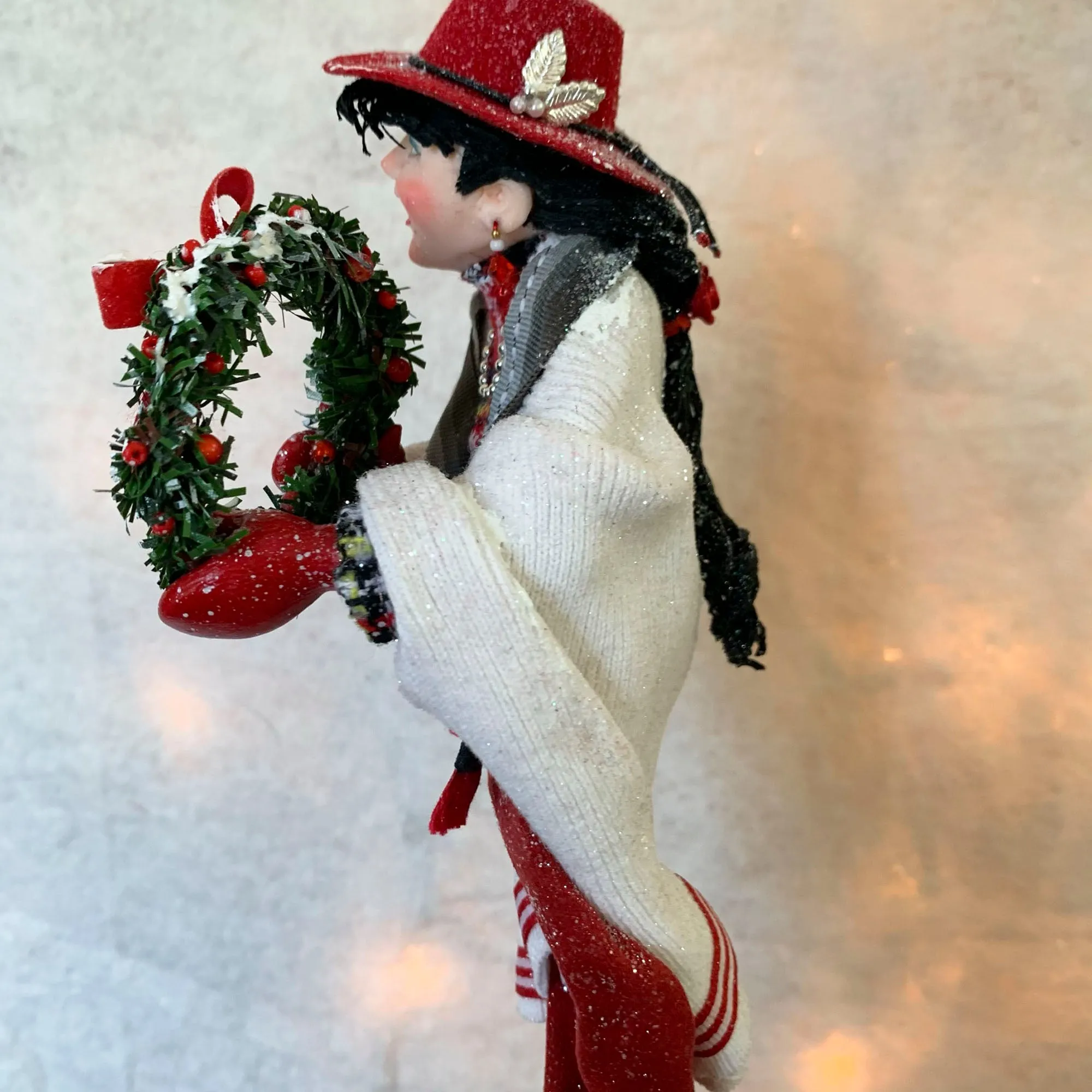 Christmas Shopper Hanging ornament - Love to shop - Shopaholic christmas ornament -Trophy Wife Shopping - Handmade Christmas