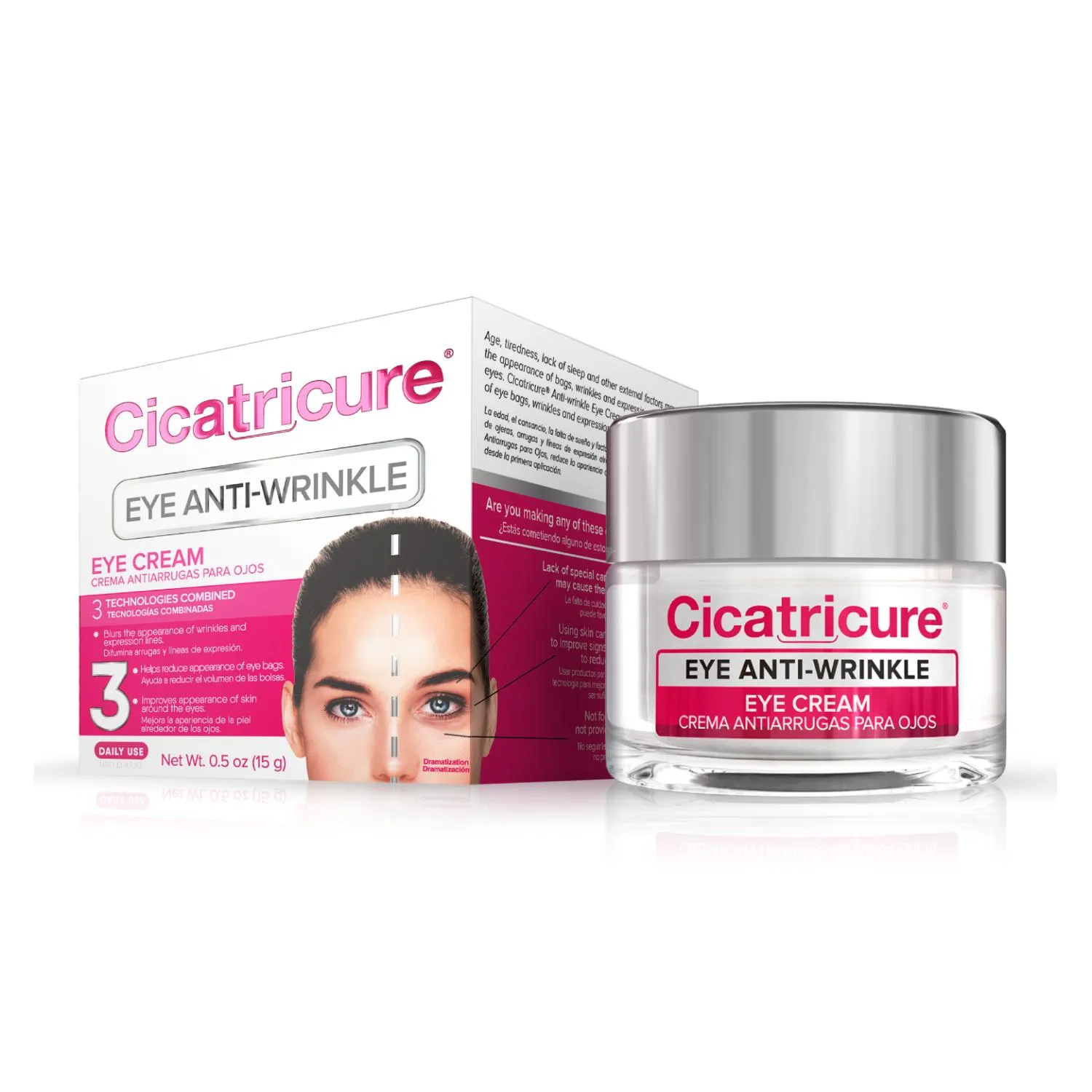 Cicatricure Anti-Wrinkle Eye Cream - 0.5 oz (15 g) - Case of 12