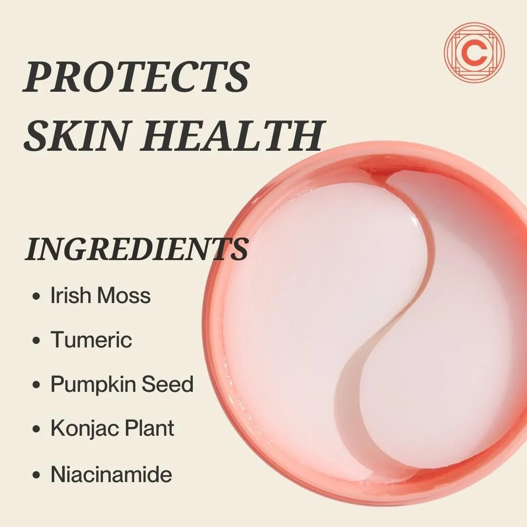 Clean Circle Depuffing Dissolvable Under Eye Masks - Enriched with Glucomannan, and Pumpkin Seed - Combat Fatigue, Reduce Puffiness, and Hydrate for a Fresh Look - Under Eye Mask Patches