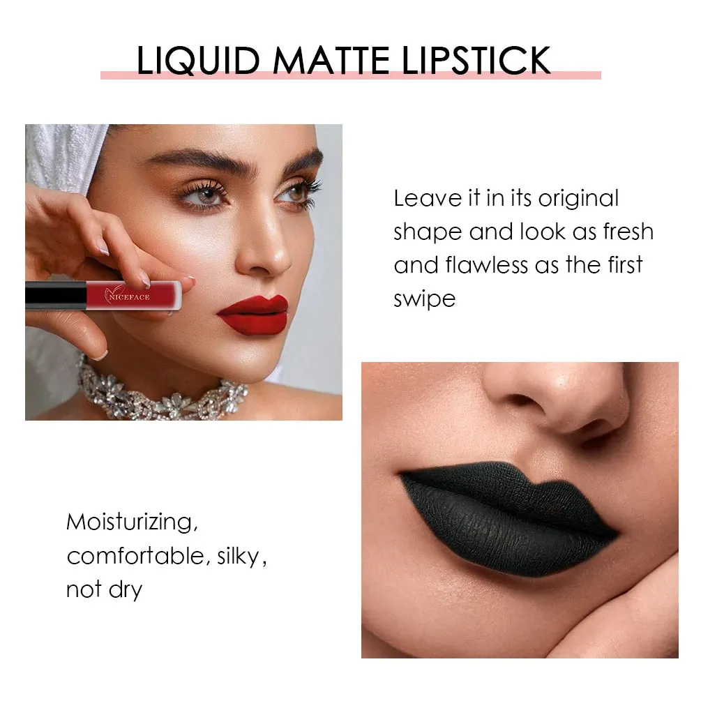 Color Matte Liquid Lip Gloss – Waterproof, Long-Lasting & Moisturizing