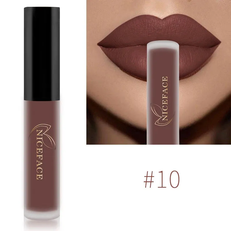 Color Matte Liquid Lip Gloss – Waterproof, Long-Lasting & Moisturizing