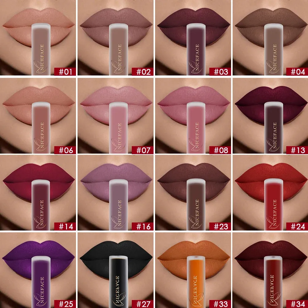 Color Matte Liquid Lip Gloss – Waterproof, Long-Lasting & Moisturizing
