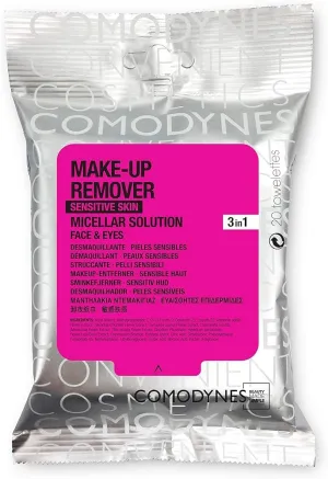 Comodynes Makeup Remover Micellar Solution Sensitive Skin 20 pcs
