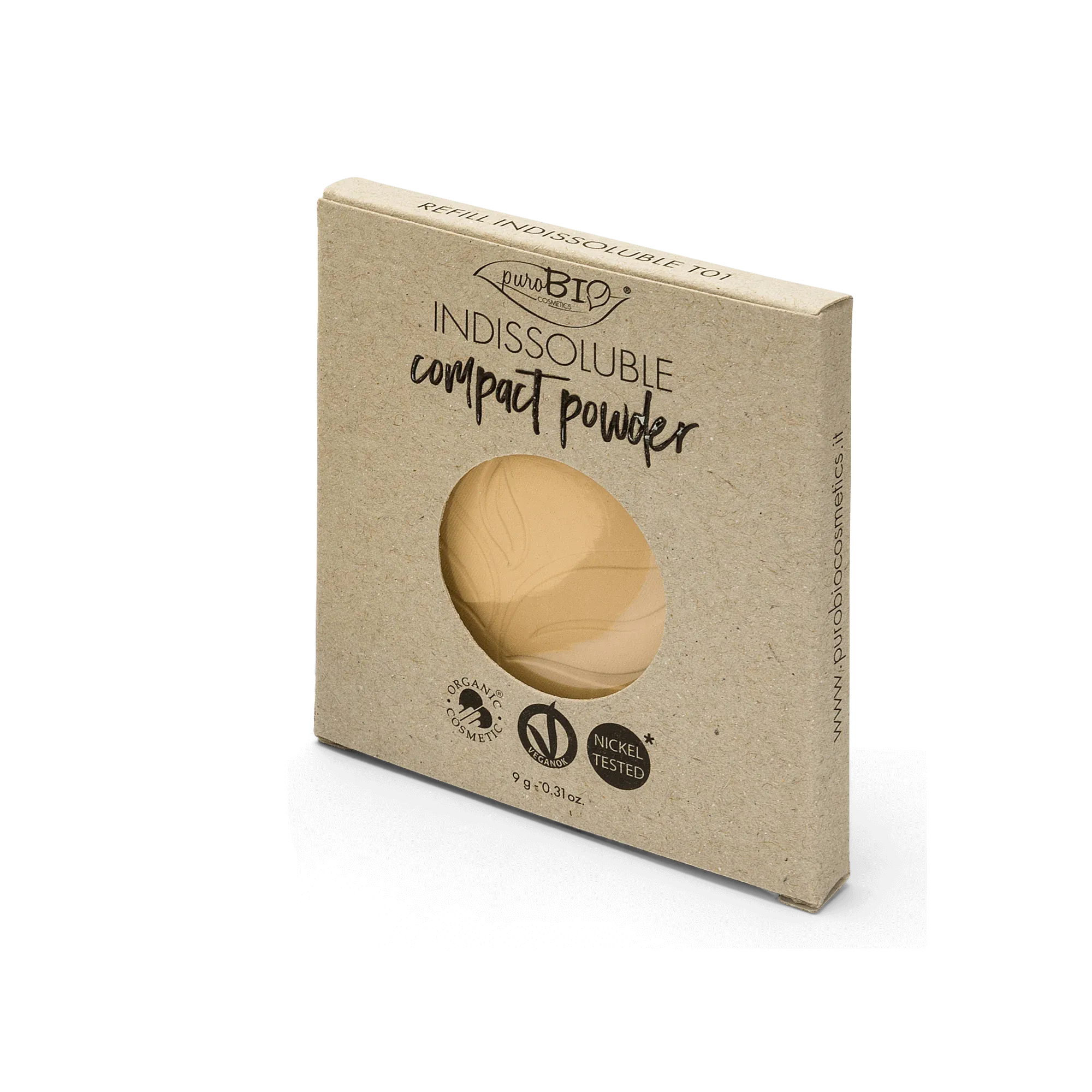 COMPACT POWDER INDISSOLUBLE n. T01 REFILL - Yellow