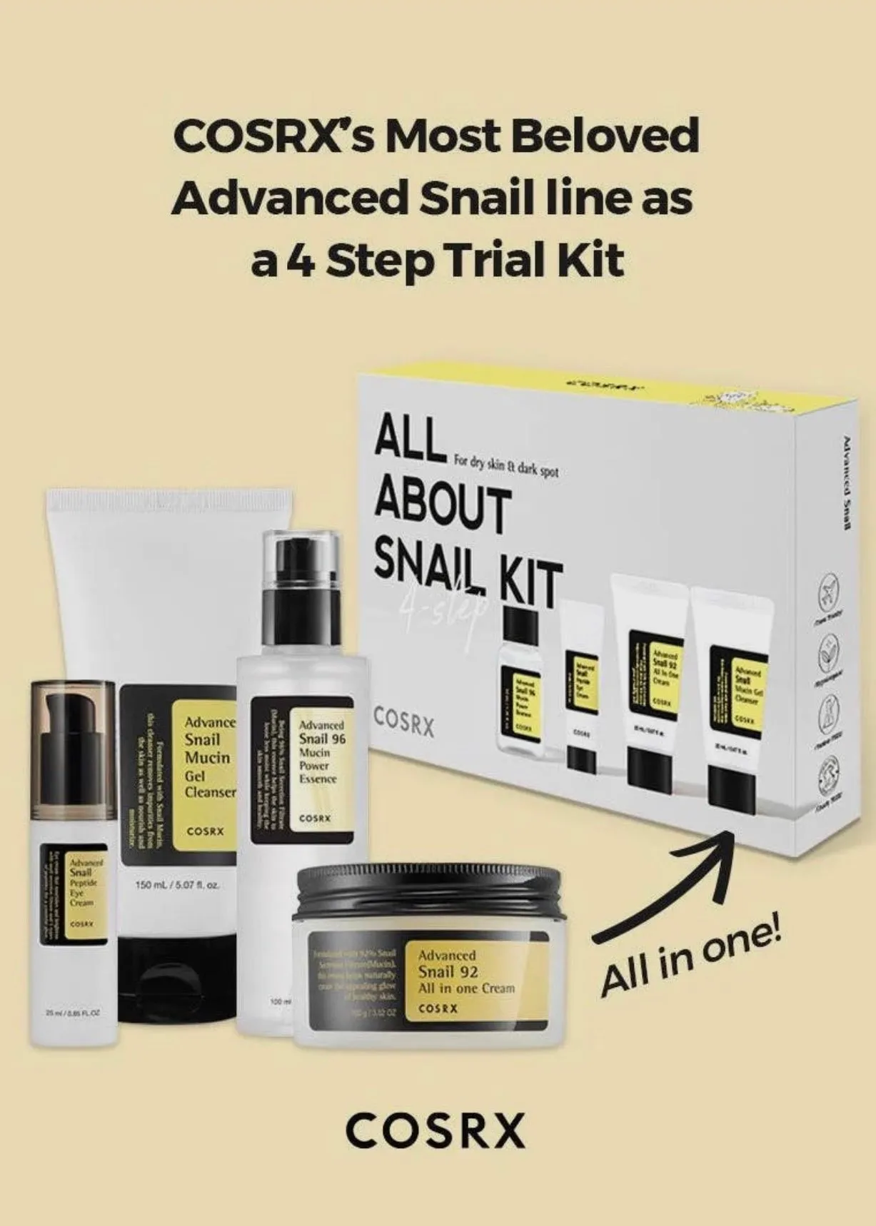 COSRX ALL ABOUT SNAIL KIT 4-step