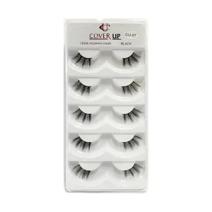 Cover Up 100% Human Hair Eyelash Black  CU-07