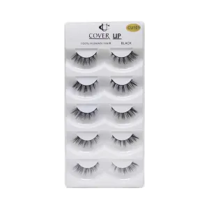 Cover Up 100% Human Hair Eyelash Black  CU-101