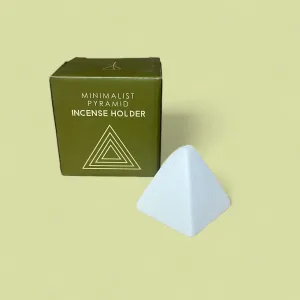 Cream Speckle Pyramid Incense Holder