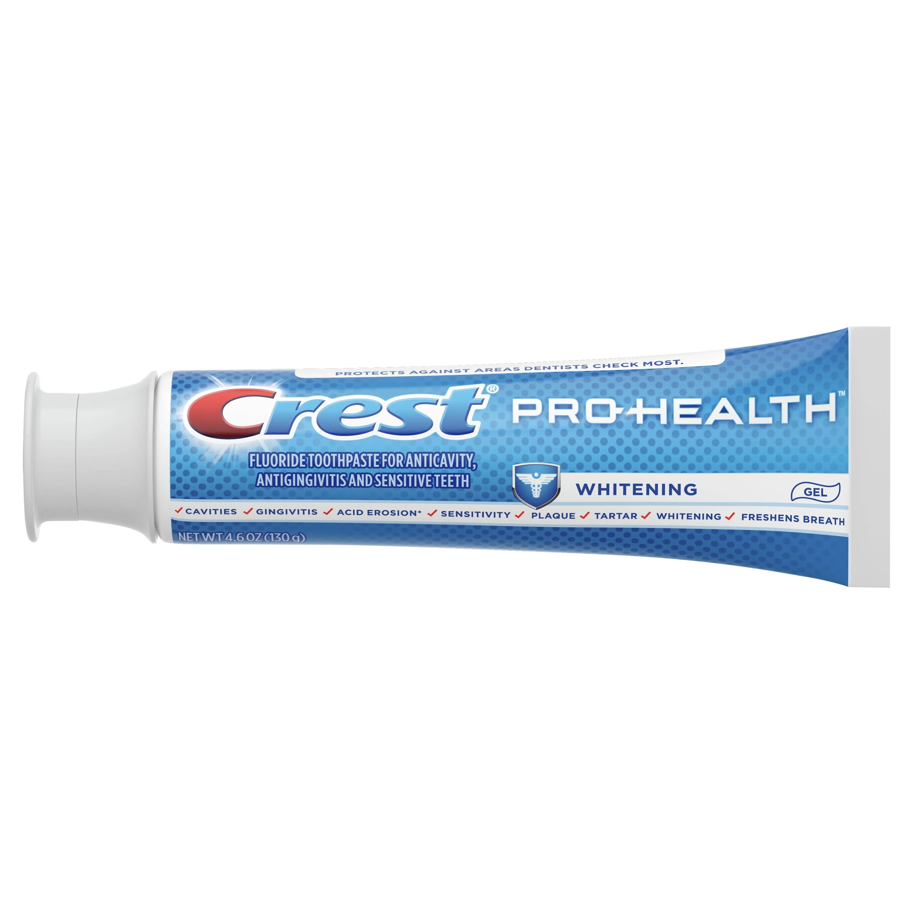 Crest Pro Health Whitening Fluoride Gel Toothpaste, Mint, 4.6 oz