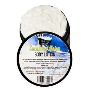 Cucumber Melon Organic Moisturizing Body Lotion Shea Cocoa Butter 4 oz