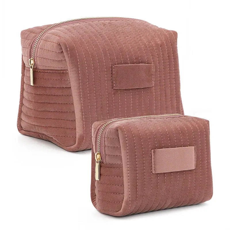 Custom Name Makeup Bag, Zipper Makeup Velvet Bag