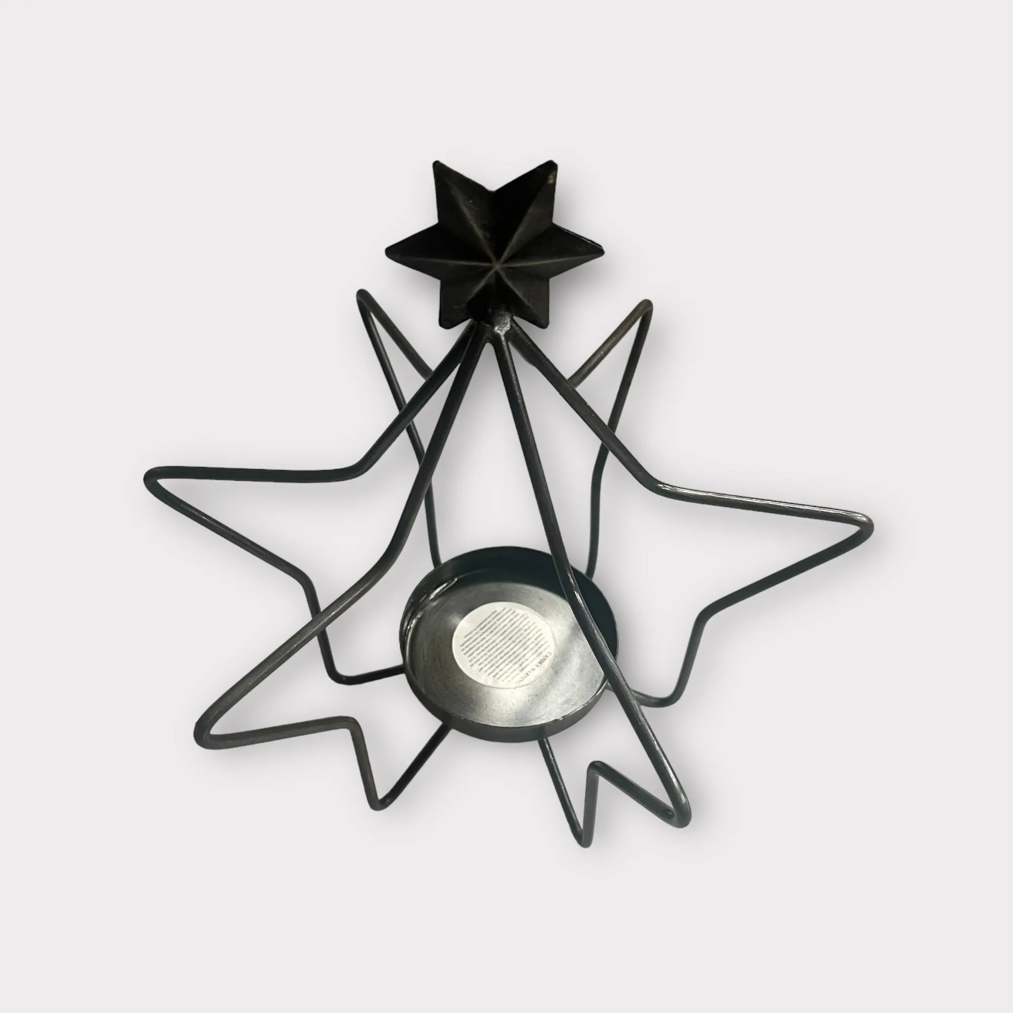 Dark Grey Star Candle Holder