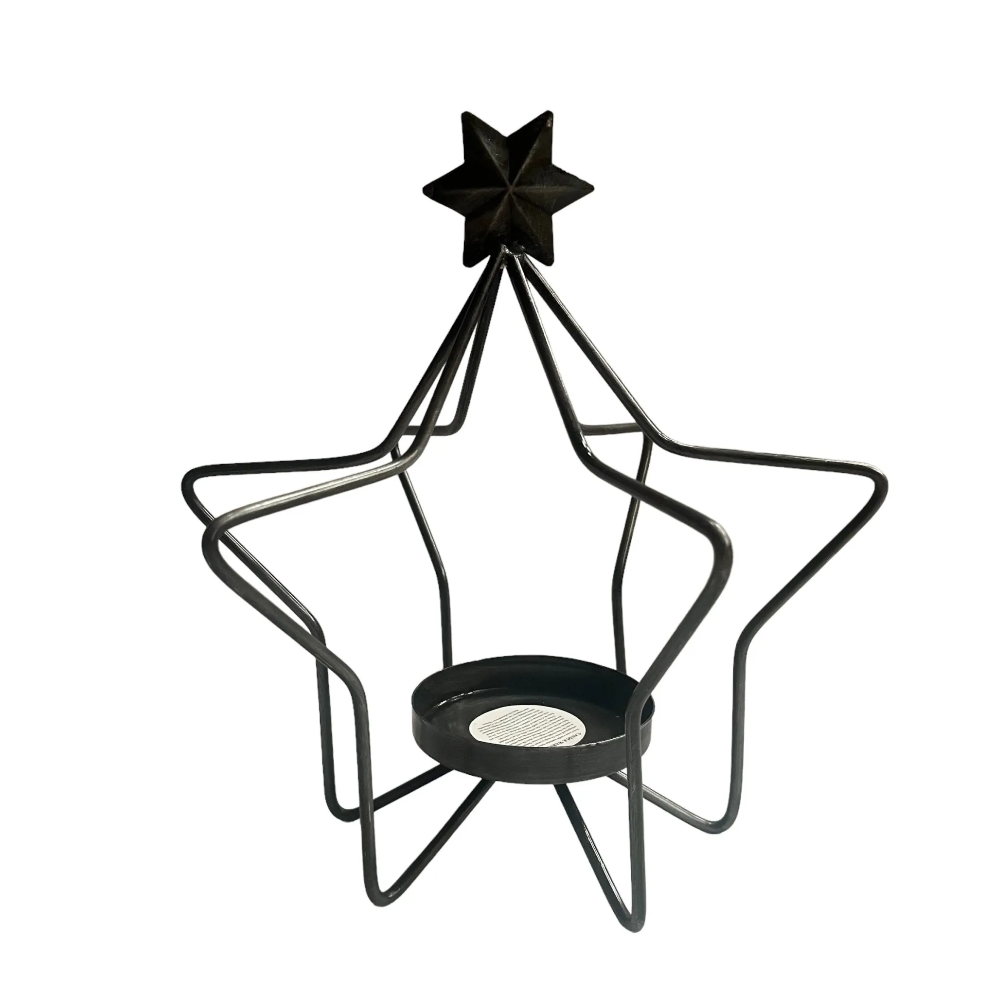 Dark Grey Star Candle Holder
