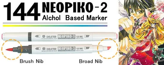 DELETER Neopiko-2 Dual-tipped Alcohol-based Marker - Magenta (499)