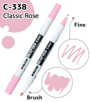 DELETER NEOPIKO-Color Classic Rose (C-338) Alcohol-based Dual Tipped Marker