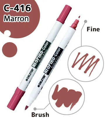 DELETER NEOPIKO-Color Marron (C-416) Alcohol-based Dual Tipped Marker