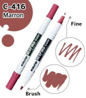 DELETER NEOPIKO-Color Marron (C-416) Alcohol-based Dual Tipped Marker