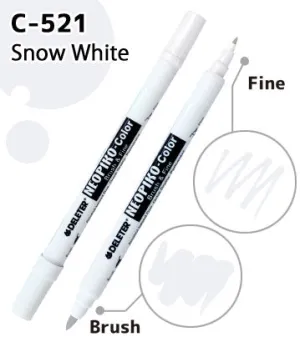 DELETER NEOPIKO-Color Snow White (C-521) Alcohol-based Dual Tipped Marker
