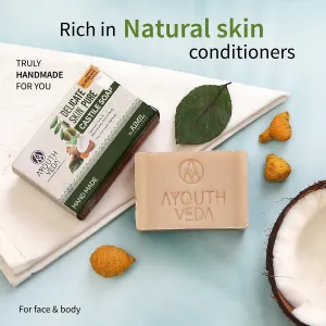 Delicate Skin Pure Handmade Castile Soap With Neem & Tulsi ( Net Qty-110g)