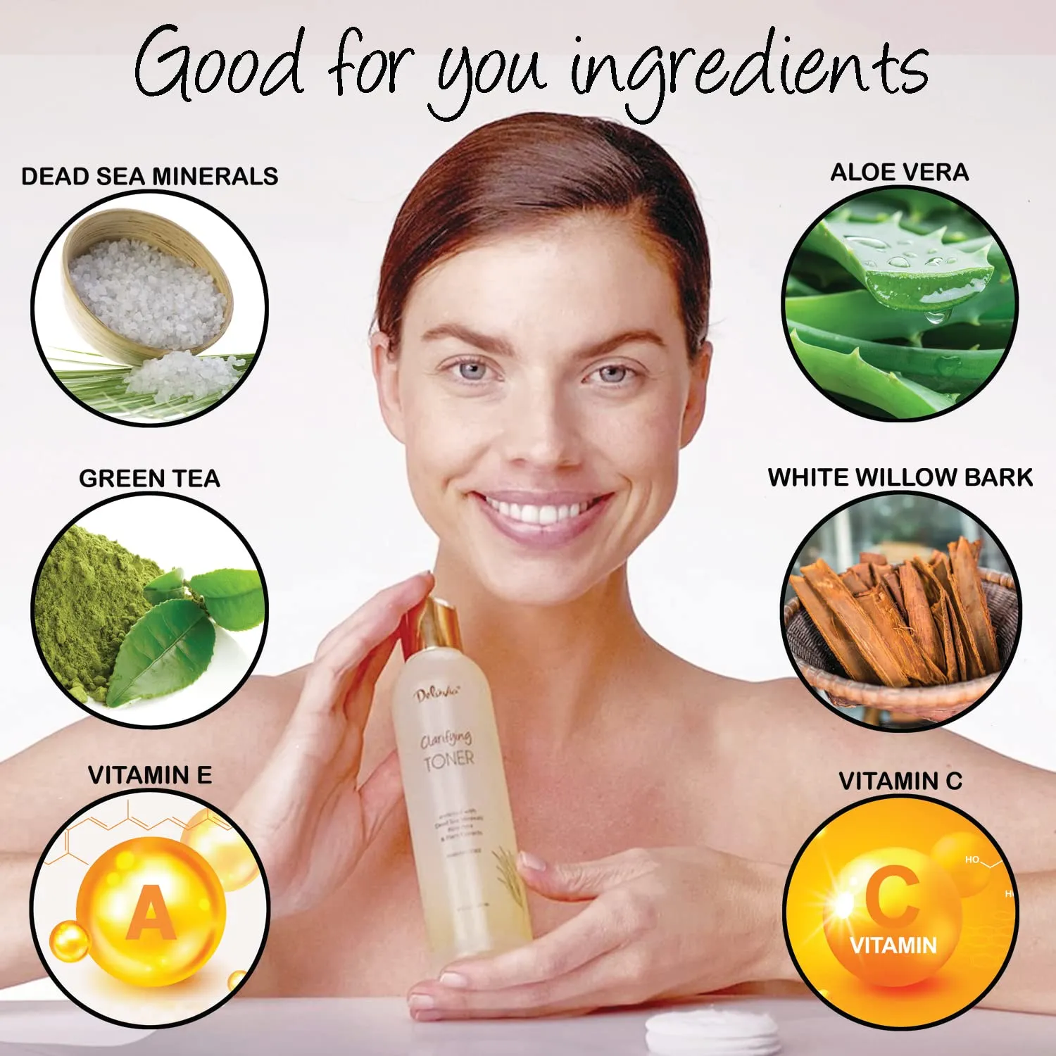 Deluvia Clarifying Toner for Face, Hydrating Face Toner for Sensitive, Dry, Aging Skin. Facial Toner & Pore Cleanser for Face, Alcohol Free Toner, Face Toner for Women & Men. Skincare Hydrating Toner.
