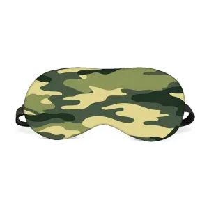 Designer Travel Eye Mask for Sleeping - Army Camouflage - Made in India