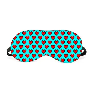 Designer Travel Eye Mask for Sleeping - Hearts - Made in India