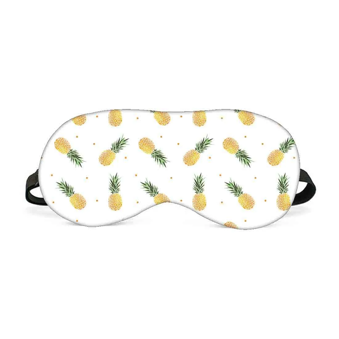 Designer Travel Eye Mask for Sleeping - Pineapples - Made in India