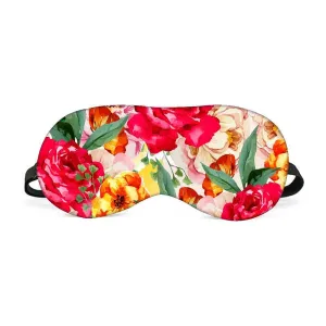 Designer Travel Eye Mask for Sleeping -  Red Rose - Made in India