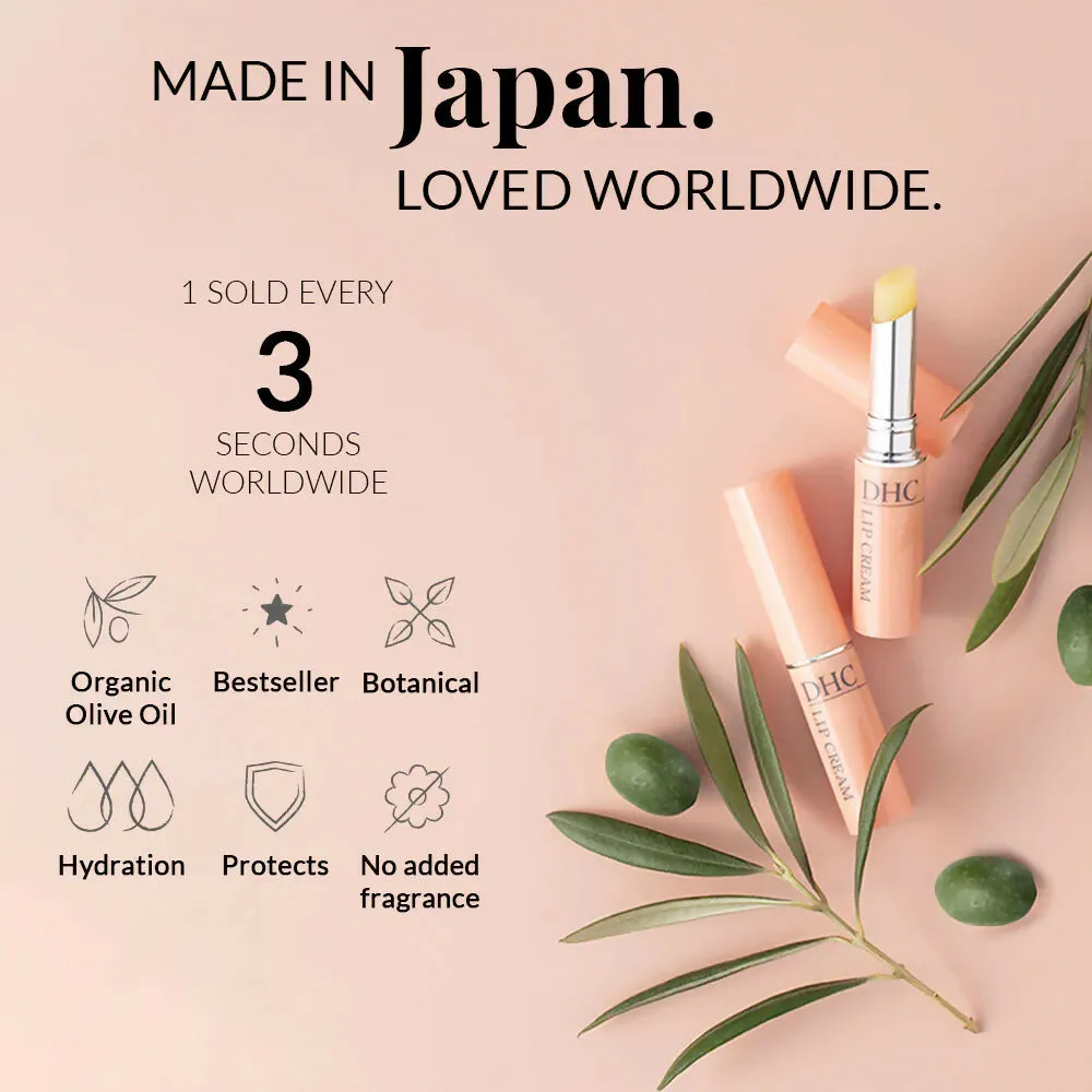 DHC Beauty Lip Cream (Lip Balm) For Dry Chapped Lips - Day Long Moisturizing Lip Mask