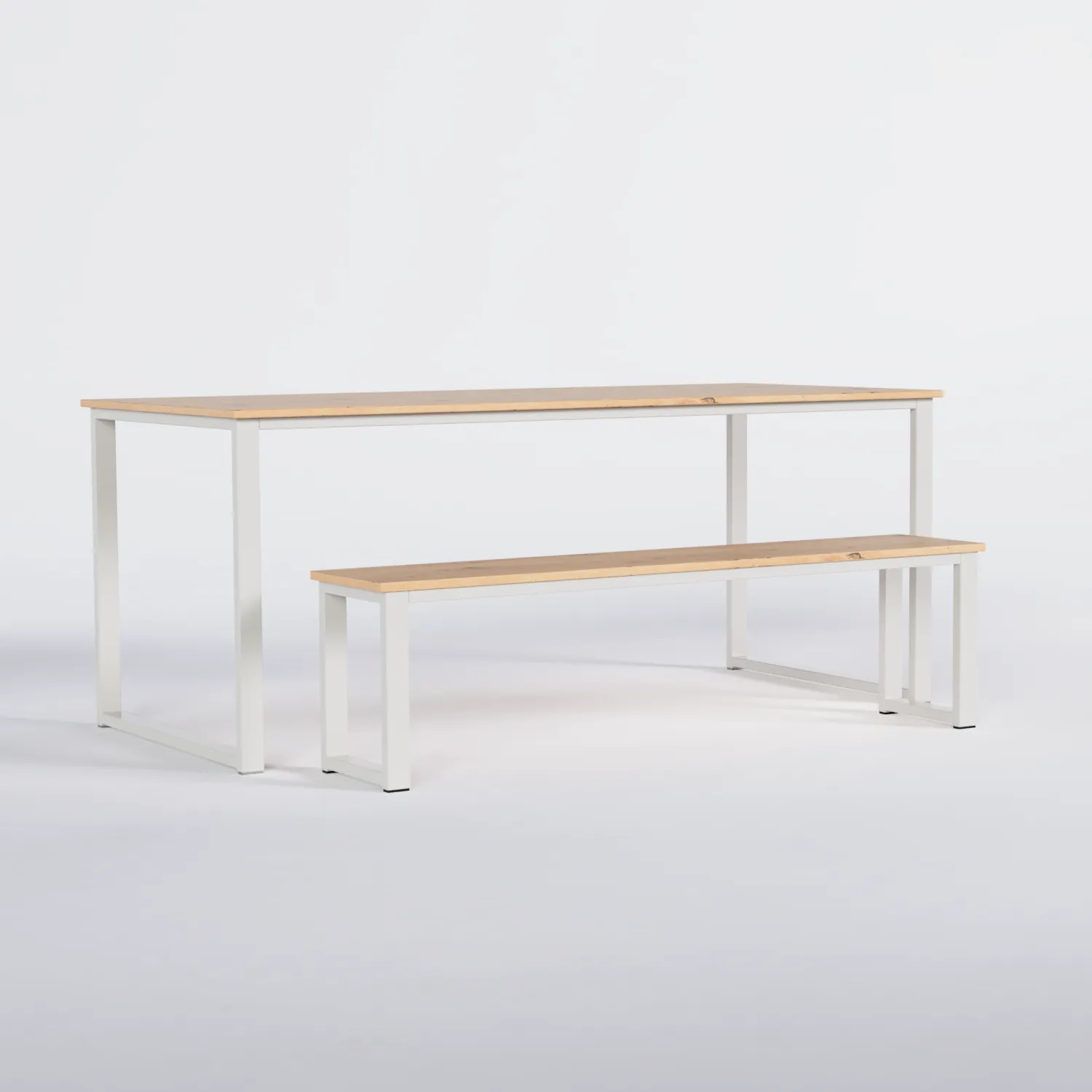 Dining Table Nº 1 - Powder Coated / Solid Oak