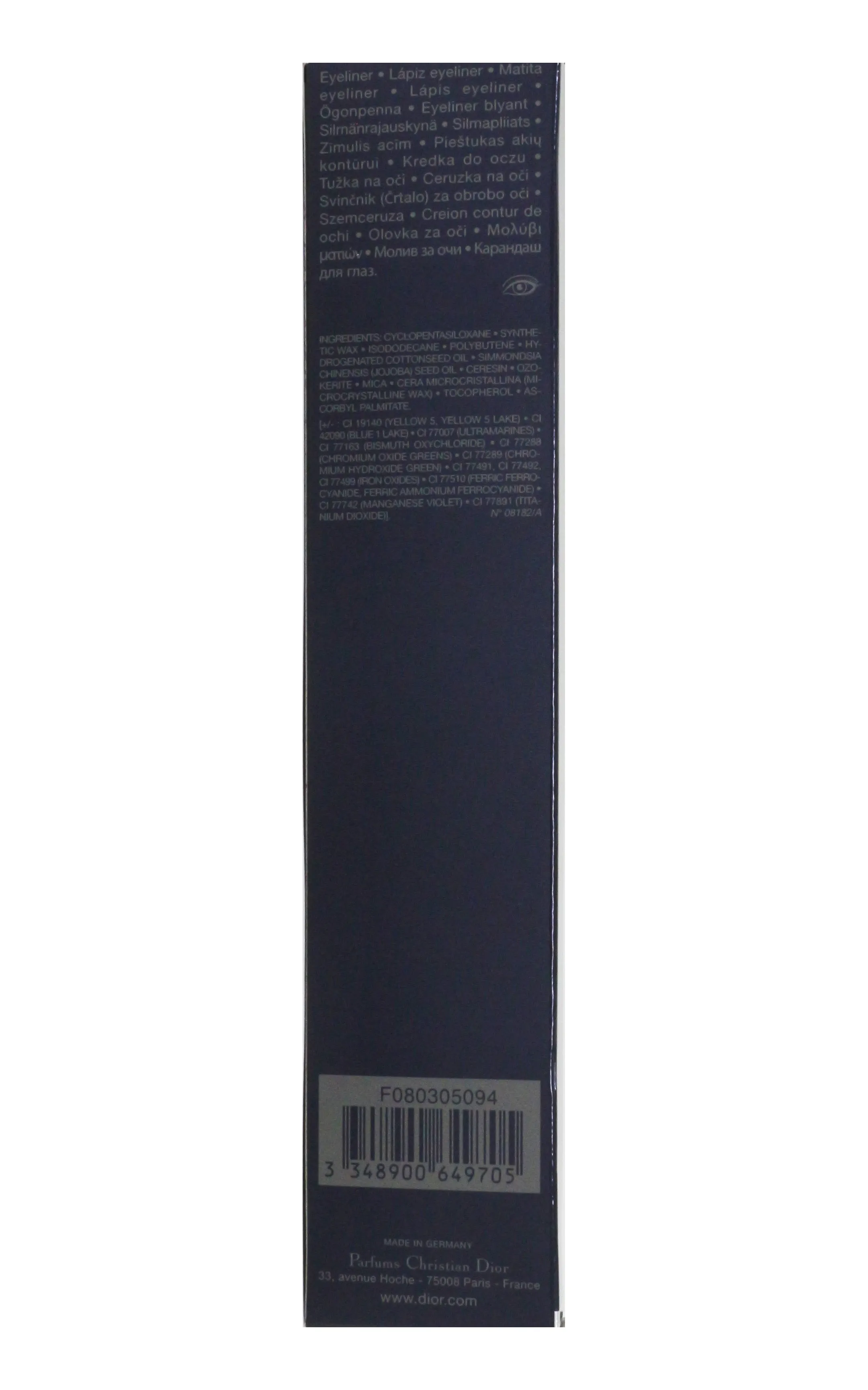 Dior Long-Wear Waterproof Eyeliner Pencil '094' 0.04oz/1.2g New In Box
