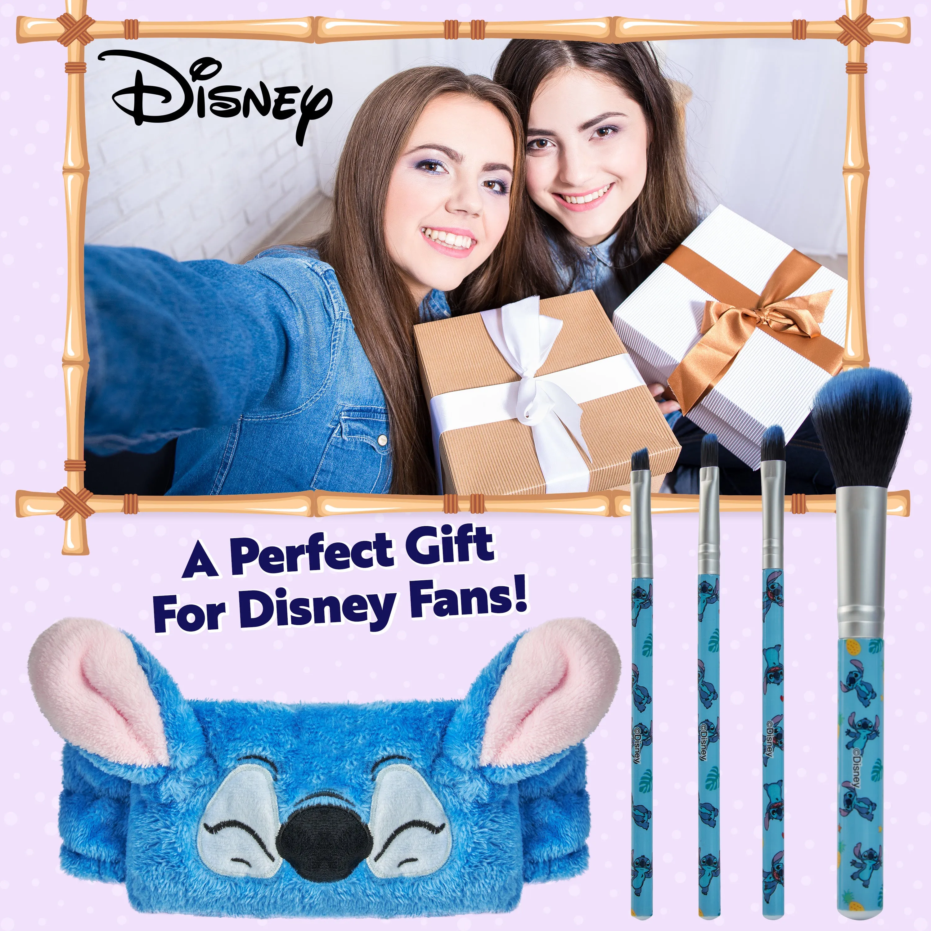 Disney Stitch Makeup Brush Set for Women - Blue