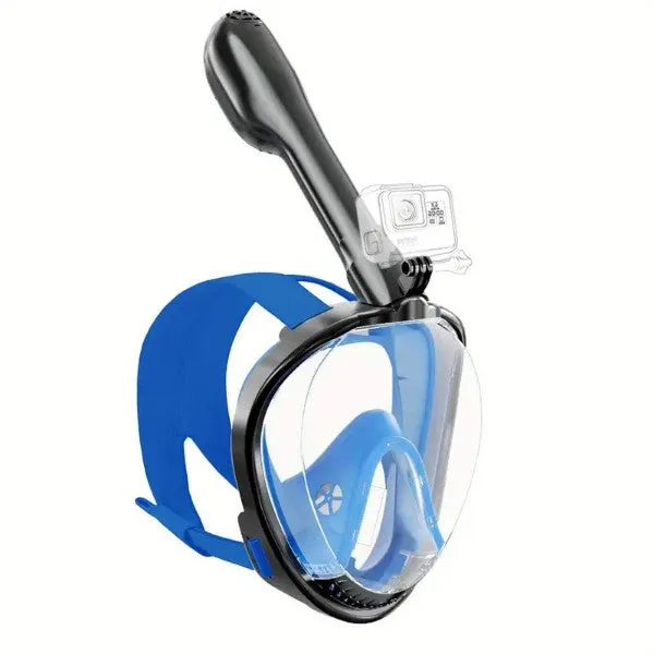 Diving Y3's Full-Face Snorkeling & Diving Mask 180° Panoramic View Anti-Fog BLACK
