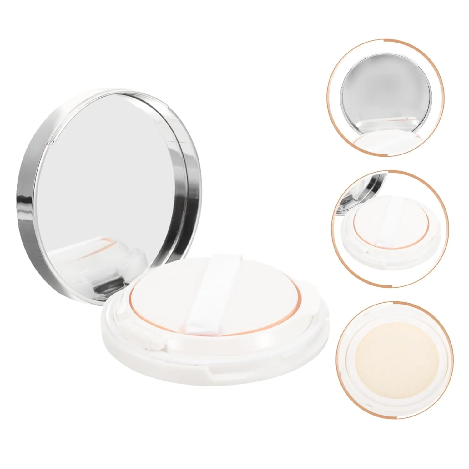 DOITOOL Loose Powder Box Mirror Compact Cushion Foundation Case Empty Powder Container for Travel