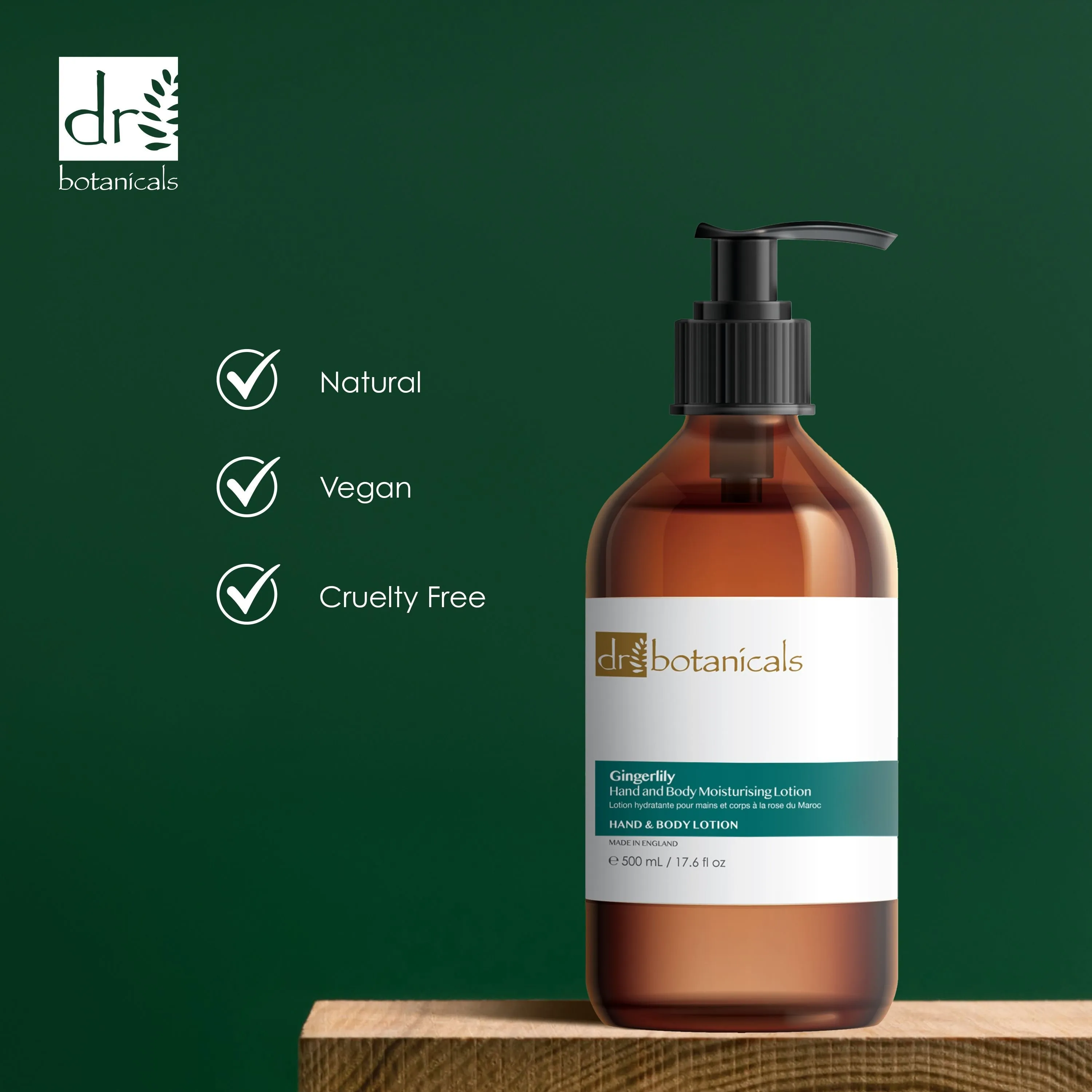 Dr Botanicals Gingerlily Hand & Body Moisturizing Lotion 500ml Twin Value Savings Pack